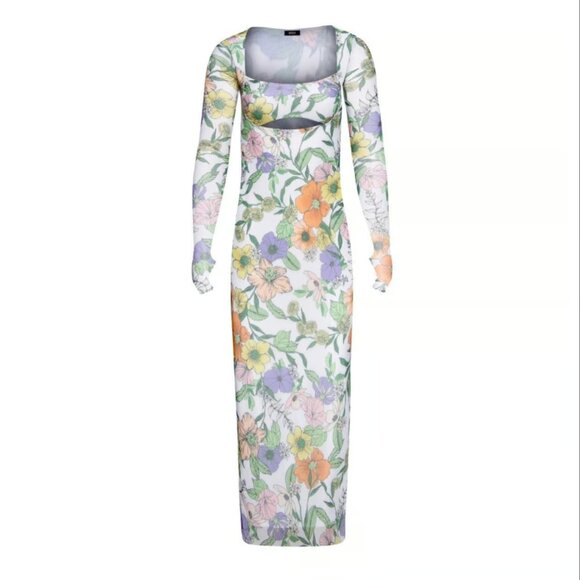 AFRM Kellen Mesh Floral Dress - Picture 2 of 9